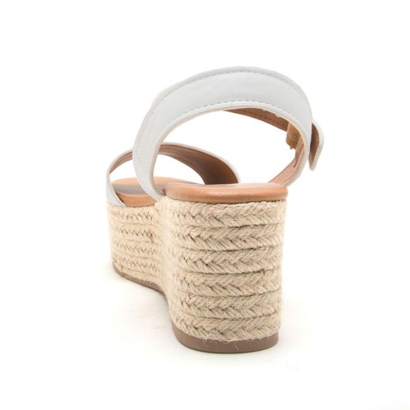 White One Band Ankle Strap Sandals - Picture 6 of 8